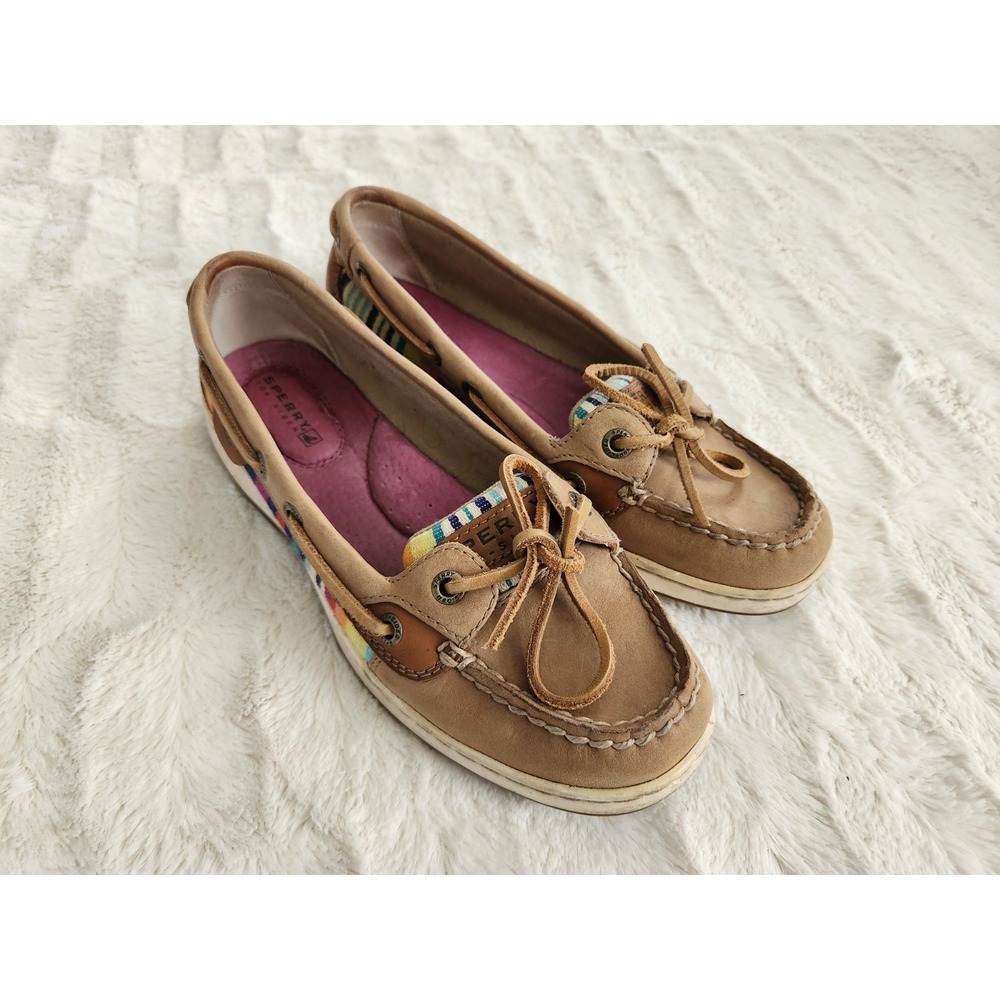 Sperry Top-Sider Vertical Color Stripes Boat Shoes Women's 6M STS90025